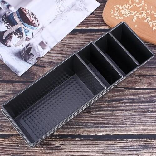 Home Stainless Steel Layered Cake Mold Rectangular Shape Bread Pan Toast Bread Mold Cake Tray Mould Non-stick Baking Tools
