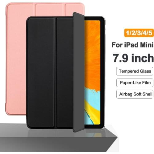 Flip Tablet Case For iPad Mini 4 5 7.9'' A2124 Funda PU Leather Smart Cover For iPad Mini 1 2 3 A1489 A1432 A1538 Folio Capa