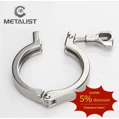 METALIST High Quality 3" SS304 Stainless steel Sanitary Tri Clamps single pin 91MM ferrule fitting 76MM OD pipe weld