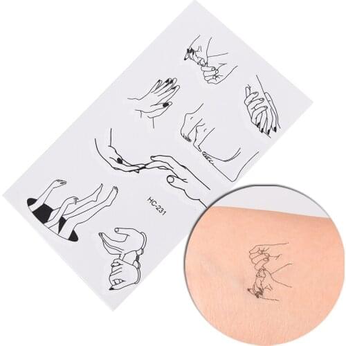 Art Sexy Harajuku Waterproof Temporary Tattoo 10.5*6cm Fake Flash Tattoo Sticker Fingers Toes Body