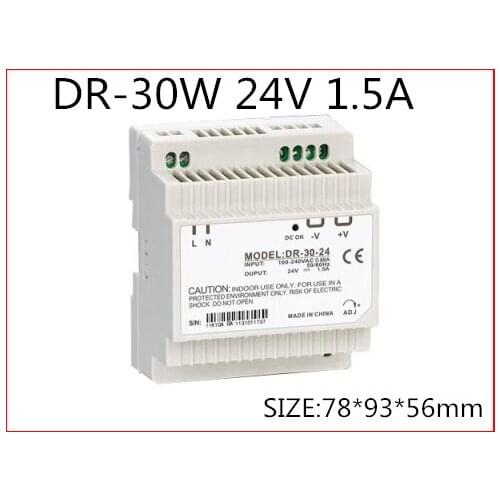 DR-30-24 Din Rail Switching power supply 30W 24VDC 1.5A Output Free Shipping