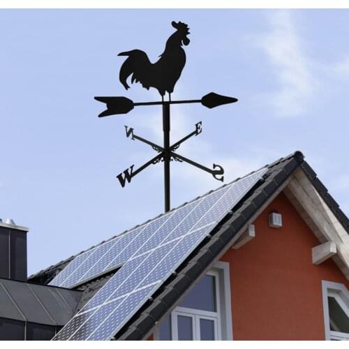 20.5" Rooster Shaped Weathervane Patio Yard Wind Direction Indicator for Home, Garage, Cupola, Barn or Gazebo Decoration