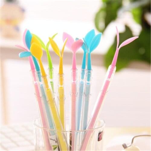 DL South Korea stationery pen leaves bud self luminous luminous pen wholesale dust plug office supplies and student supplies
