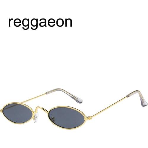 Classic New Small Oval Sunglasses Women 2020 Men Retro Metal Glasses Transparent Pink Yellow Lens Female UV400 Sun Glasses