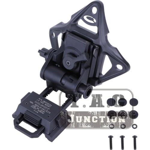Wilcox Style L4 G24 Aluminum Night Vision Stand Kit Metal Style Breakaway MICH ACH Helmet NVG Mount + Shroud Set Goggle Mount BK