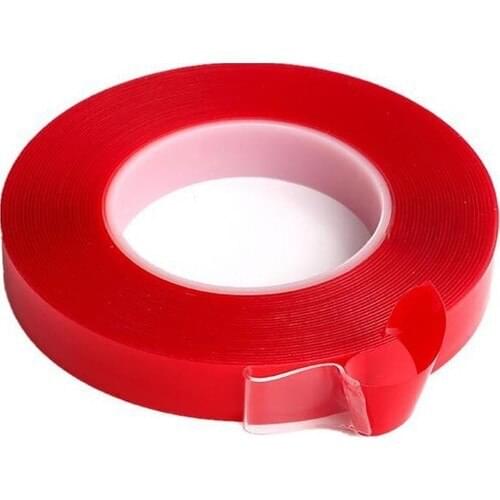 MEG VHB Acrylic Double-sided Tape 18mm * 2 M Transparent NoTrace Reusable Waterproof Adhesive Tape Cleanable Home Gekkotape