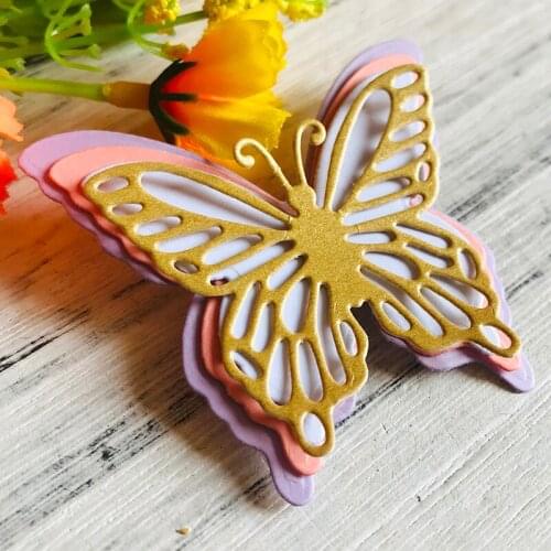SHINECRAFTS Metal Cutting Dies Scrapbooking 4pcs Butterfly Stencil Craft Decoration Mould Blade Punch Card Make Die Cut 2020 New