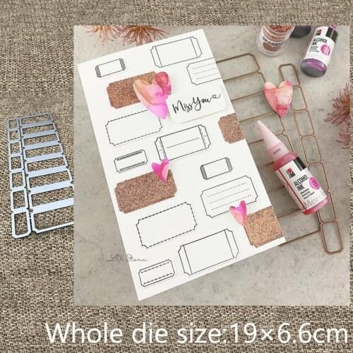 XLDesign Craft Metal Cutting Dies stencil mold Ticket Rows decoration scrapbook Album Paper Card Craft Embossing die cuts