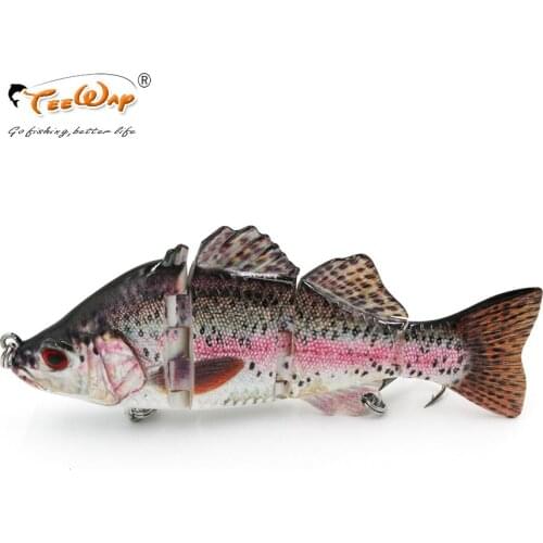 5.9" 65g Fishing Lure 4 Segment Swimbait Crankbait Hard Bait Slow with 4# fishing hook fishing tackle