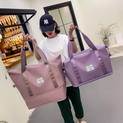 2021 Fashionable And Scalable Womens Travel Bag Oxford Cloth Casual Shoulder Bags Large Capacity Waterproof Yoga Bags