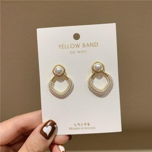 Trendy Geometric Women Dangle Earrings Korean New Simple Square Earring Net Red Earrings Fashion Korean Jewelry