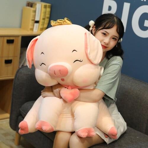 Cartoon Cute Soft Down Cotton Pink Pig Plush Toys Stuffed Kawaii Pig Pillow for Girls Kids Birthday Gifts