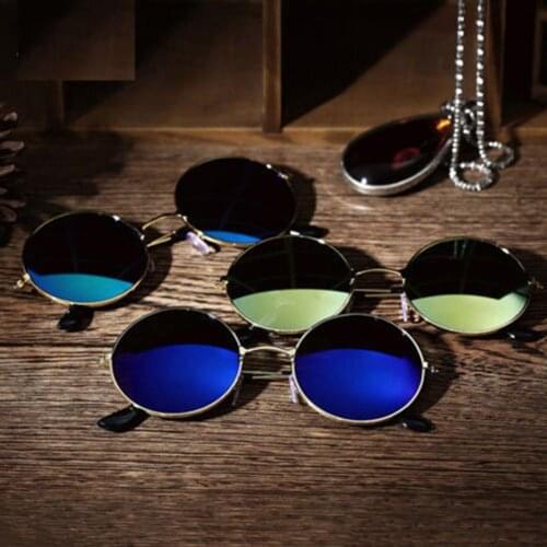 Men\s Women\s Round Mirror Lens Glasses Outdoor UV Protection Goggles Camping Hiking Driving Eyewear Sport Sunglasses Eyewear