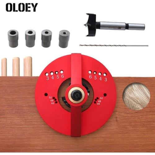 4 in 1 35mm Hinge Jig Vertical Drilling Guide Self Centering Gauge Dowelling Hole Puncher Locator Carpenter Woodworking Tool Kit