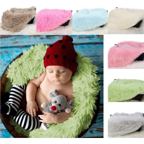 Newborn Baby Faux Fur Photograph Prop Blanket Infant Sleeping Swaddle Blankets
