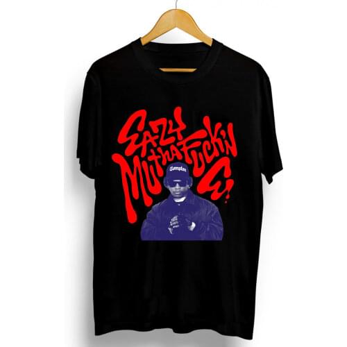 New Funny Male Short Sleeve T-Shirt Eazy E Avatar Graphics Rap Singer Men 100% Cotton Tees Streetwear Tops 180Gram Weight XS-3XL