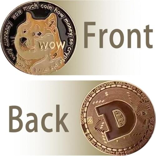 New Funny Dogecoin Commemorative Dog Dogecoin Coins Commemorative Gold Plated Doge Coins Protective Case Home Decor Dropshipping