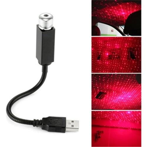 USB Starry Sky Projector LED Night Light Car Roof Interior Star Galaxy Lamp for Home Room Party Decoration