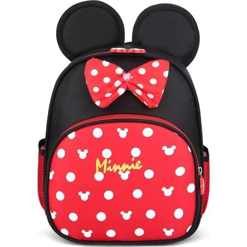 Disney Minnie Backpack For Baby 3-5 Years Cute Kids Kindergarten School Bags Kawwii Lovely Micky Mouse Boys Girls Backpack