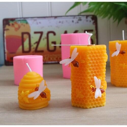Honeycomb Bee Candle Silicone Mold DIY Aromatherapy Plaster Candles Soap Molds Homemade Clay Crafts Fondant Cake Decoration Tool
