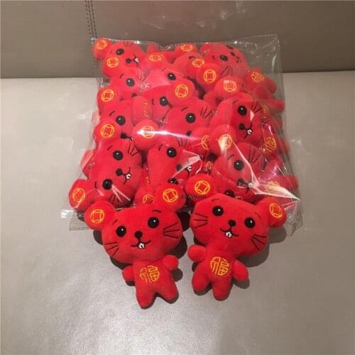 Cute 10pcs/lot, new year mouse Gift Plush Toys , 10CM Approx. Stuffed mouse toy Plush DOLL ; Bouquet decor plush