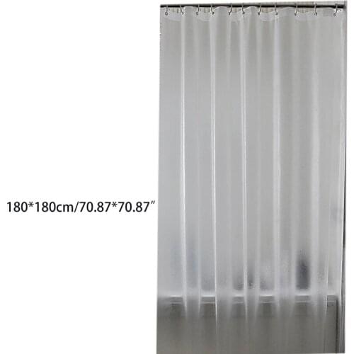T21D Bathroom Shower EVA Translucent Curtain Liner with 12 Grommet Holes Plastic Hooks Thickened Plastic Bath Frosted Panel