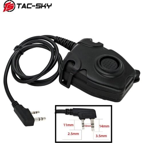 TAC-SKY tactical peltor ptt military adapter is suitable for Kenwood BaoFeng UV-82 UV-5R Z tactical Peltor headset PTT
