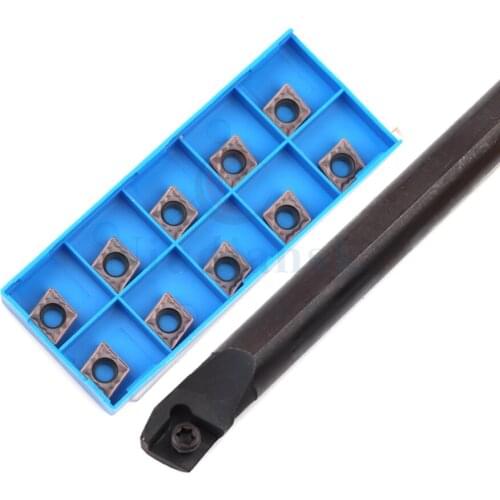 Inner hole turning tool arbor CNC lathe tool S12M S16Q S20R S25S-SCKCR09 boring tool rhombus+CCMT09T3 Carbide turning insert set