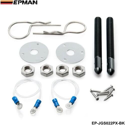 Universal Racing Epman Sport Hair Pin Style Hood Pin Locking Kit With Lanyard For VW GOLF GTI MK3 MK7 MK5 EP-JGS022PX