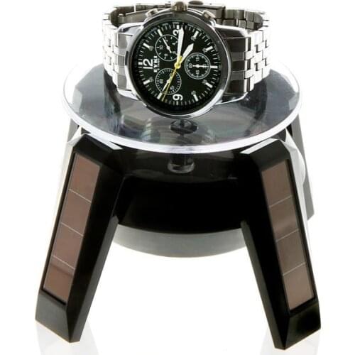 Solar Powered 360 Rotating Rotary Display Stand Jewelry Display Stand Turntable Show Holder For Watch Jewelry Phone Bracelet