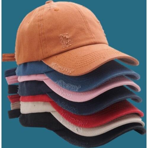 Fitted Cap Worn Design Adjustable Cotton Men and Women Baseball Cap for Sports