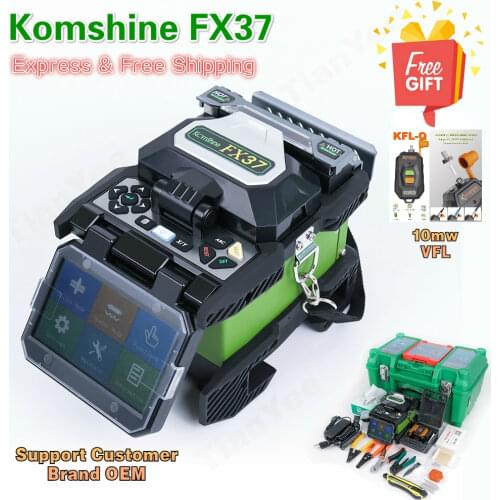 Express Free Shipping Komshine FX37 Welding Machine Optic Fiber Fusion Splicer Fiber Splicing Machine Soudeuses