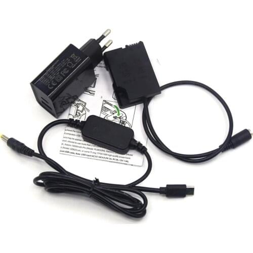 PD Charger+USB Type-C Charger Cable+EP-5A DC Coupler Fake Battery for Nikon P7800 P7100 D5600 D5300 D5200 D5100 D3400 D3300 D320