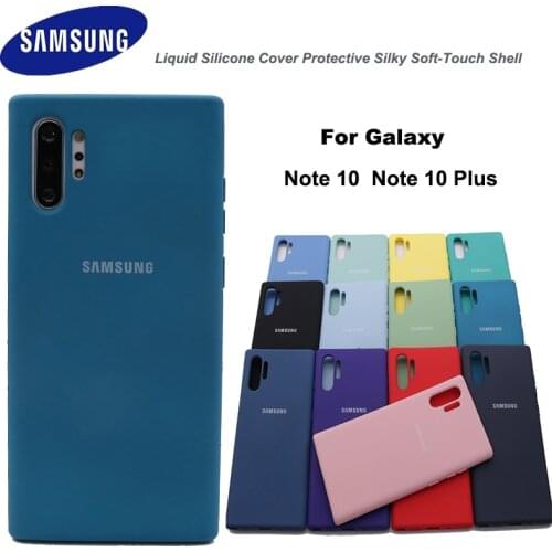 For Note 10 Samsung Galaxy Note 10 Plus Liquid Silicone Cover Protective Silky Soft-Touch Shell For samsung Note10 Note10