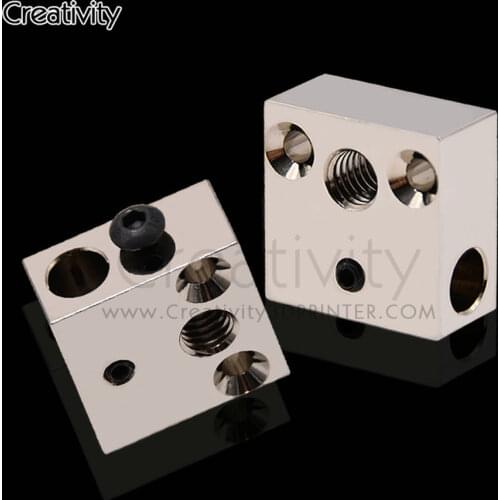 1PCS Creativity Swiss CR10 Plated Copper Heat Block For CR10 Hotend cr-10 Hotend for mk8 nozzle BMG Extruder ender3 cr-10s