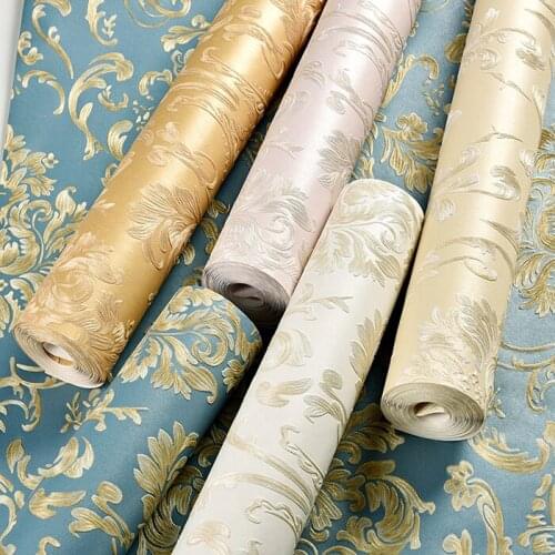 10M Home Improvement wall paper modern Fashion Non-woven Flocking Wallpaper Rolls for bedroom background wall Girl pattern