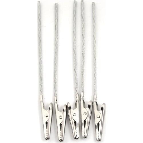 10 Pieces Non-insulated Alligator Clips 11cm length Metal Electric Wire Test Crocodile Clamp Wholesale