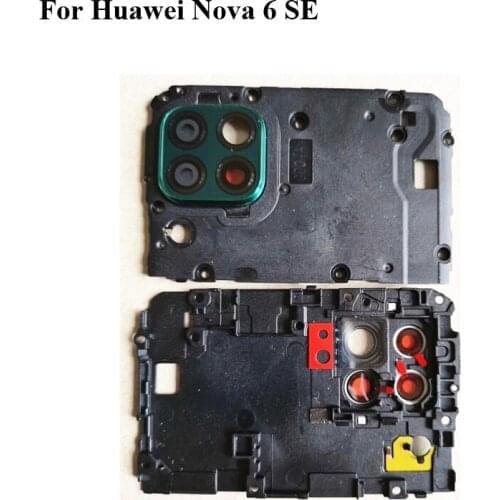 2PCS For Huawei Nova 6 SE Back Frame shell case cover the Motherboard With Back camera Glass lens Cover Circle Nova6 SE Nova 6se