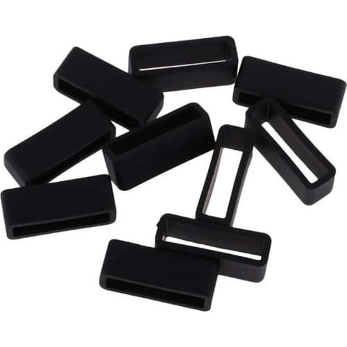 20mm 22mm 24m Silicone Ring Keeper Buckle Loop Holder for Samsung Garmin Amazfit Huawei Fossil Fitbit Watch Band Smartband Strap