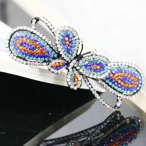 27*85mm Wedding Headdress Butterfly Gifts Head Bands Headband Crystal Hair Accessory Inlaid Rhinestone Jewelry Making