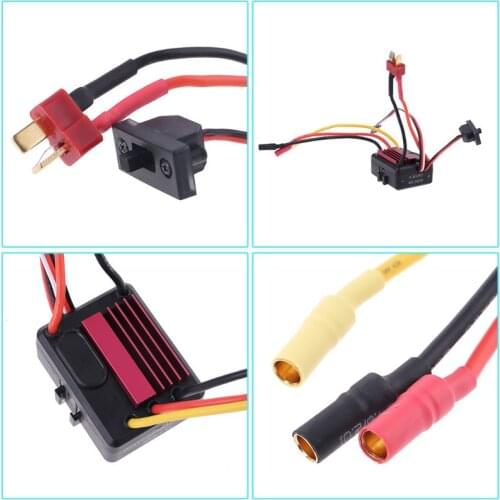 35A brushless Motor ESC Waterproof 2-3S Lipo programmable for 1/14 1/16 RC Car D7WF