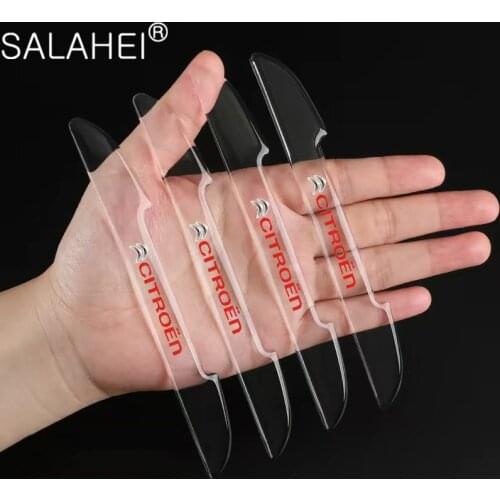 4PCS Car Door Transparent Anti-collision Protector Bar Stickers Strip For Citroen C1 C2 C3 C4 C5 C6 C8 C4L DS3 DS4 DS5 DS5LS DS6