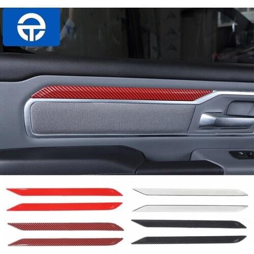 ABS Car Door Interior Decoration Cover Stickers for Dodge RAM 2018 2019 2020 2021 Interior Accessories