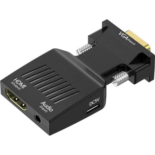 VGA to HDMI Adapter with Audio Male VGA to Female HDMI Converter Laptop to TV