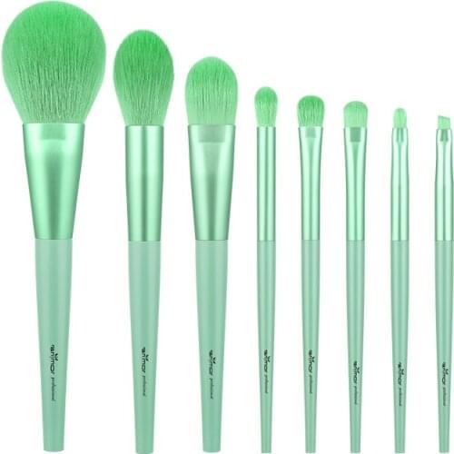 Anmor 8Pcs Synthetic Hair Makeup Brushes Set Foundation Highlighter Eyeshadow Blending Make Up Brush Cosmetic Tool Kit