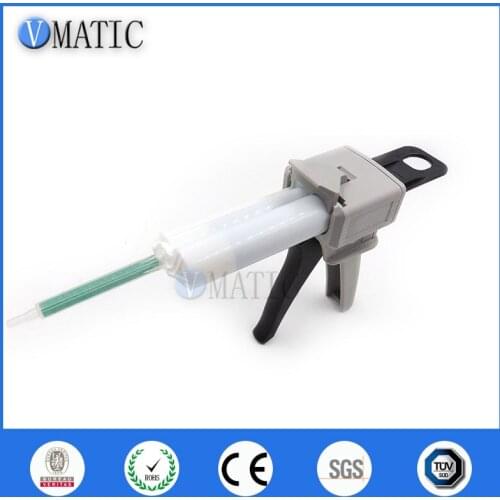Free Shipping 50ml 50cc AB Glue Mixing Epoxy Dispenser With Adhesive Cartridges (1:1 & 2:1 Ratios) Dispensing Gun