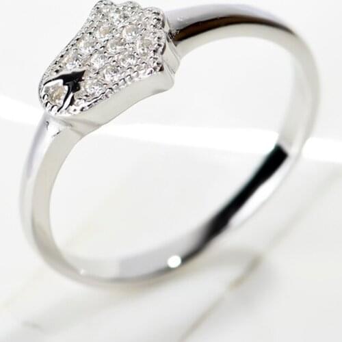 GNJ0339 100% Real 925 Sterling Silver Fashion Jewelry Classic Hamsa Hand Rings Top Quality Ring Jewelry & Accessories For Women