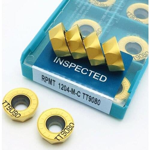 Lathe parts tools RPMT1204 M C TT9080 CNC milling cutter metal external turning insert rpmt1204 tt9080