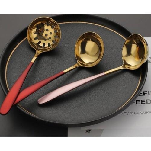 Stainless Colander Spoon Thicken Big Soup Noodles Soup Ladle Cooking Spoon Kitchen Cooking Spoon Useful Kitchen Cooking Tool