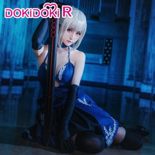 DokiDoki-R Fate/stay night Cosplay Arutoria Pendoragon Costume Dress Women Saber Copslay Saber Alter Costume Fate/stay night